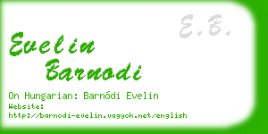 evelin barnodi business card